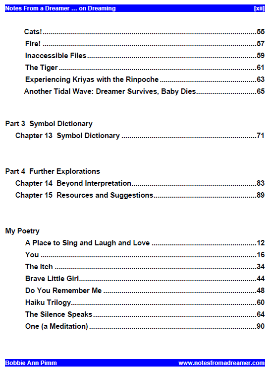 Table of Contents page 2